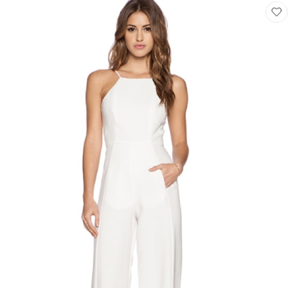 Black Halo White Joaquin Jumpsuit - Anthropologie